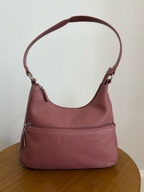Shoulder Leather Bag in Dusty Rose - Sleek Everyday Carry